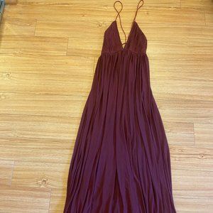 tobi maroon maxi dress